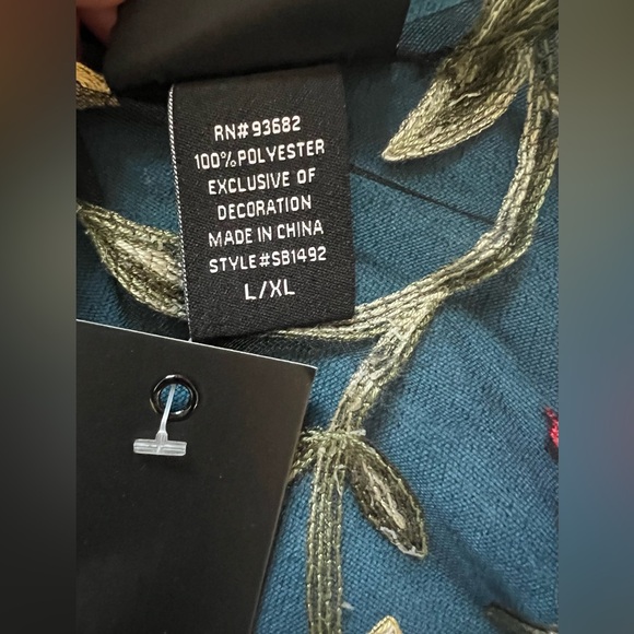 NWT Liv Los Angeles Floral Embroidered Kimono L/XL - Picture 7 of 8